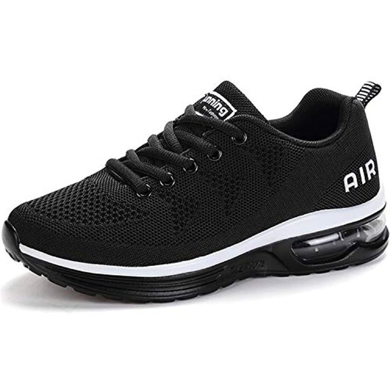 Damyuan Running Shoes Men's Air Cushion Athletic Gym Tennis Shoes Sneakers Lightweight Walking Shoes Black-8