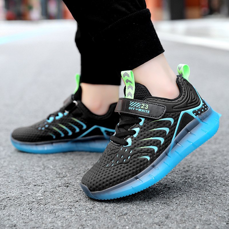 2020 children's shoes autumn new fashion trend wear-resistant middle-aged boys and boys breathable running shoes online store agent